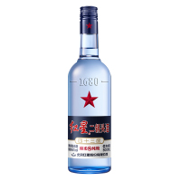 红星二锅头酒 绵柔8纯粮/陈酿 43度500ml 单瓶装清香型白酒(新老包装随机发货)