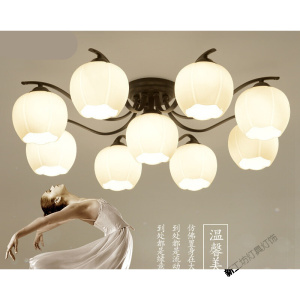 苏宁放心购 led吊灯美式吊灯自然大气客厅灯具现代餐厅简约创意个性卧室灯大厅灯