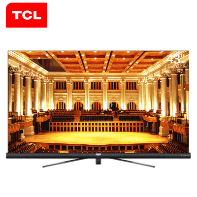 TCL 官方旗舰 49C6 (49英寸)吋 人工智能 哈曼卡顿 全面屏平面电视新款上市 黑色