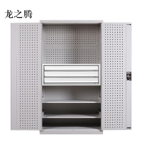 龙之腾工具柜加厚铁皮储物柜工厂车间用带抽屉汽修多功能收纳柜通门内三抽柜灰白色
