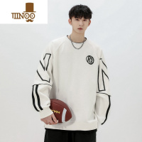 YANXU圆领卫衣男款2023新款美式宽松长袖T恤秋上衣服
