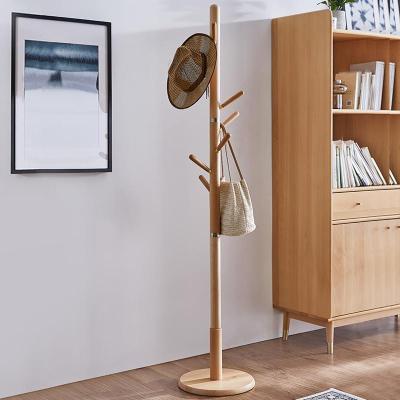 苏宁放心购实木衣帽架落地衣架卧室衣服架子家用简易单杆式房间挂衣架