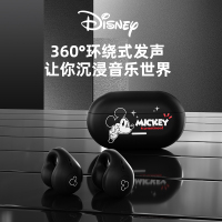 Disney/迪士尼QS-30黑色-米奇款 蓝牙耳机无线运动跑步耳夹耳式不入耳超长待机挂耳新款男女生适用于华为安卓