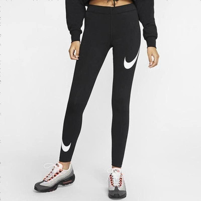Nike耐克女裤大LOGO长裤LGNGHWFUTURA女士运动紧身裤弹力打底裤健身瑜珈裤CJ2655_013