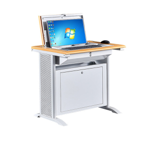 迅迈 单人位翻转电脑桌 培训桌 隐藏式翻转多媒体教室中控学生机房电脑桌钢制办公桌