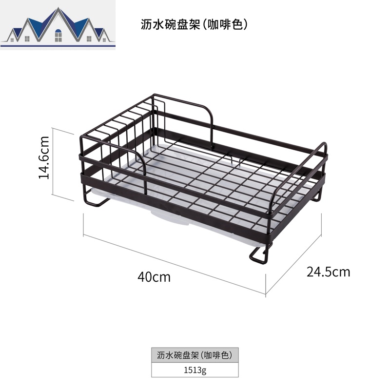 单层沥水碗碟架小型收纳架厨房用品家用大全置物架滤水篮控碗 三维工匠