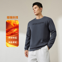 361°运动卫衣男新款男士加绒保暖休闲服圆领宽松套头卫衣