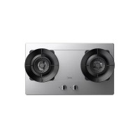 美的燃气灶天然气 双灶具JZT-A5-G家用厨房5.2kW猛火灶台嵌两用不锈钢灶燃气灶70%热能效率