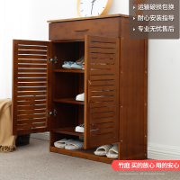 汐岩楠竹鞋柜多层储物柜简约现代多功能厅柜子大容量鞋架玄关柜