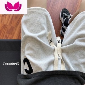 七斓美式刺绣短裤男款夏季潮牌宽松大码休闲中裤男生篮球运动五分裤子