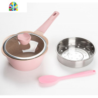 韩国宝宝辅食锅婴儿奶锅汤锅1人用泡面煎蛋不粘锅 FENGHOU 新款20cm红色煎煮一体锅+赠品