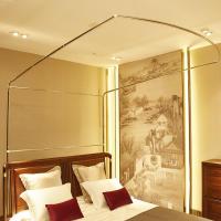 家柏饰(CORATED)风伸缩蚊帐1.8m床加密加厚 u型双人家用1.5公主风廷