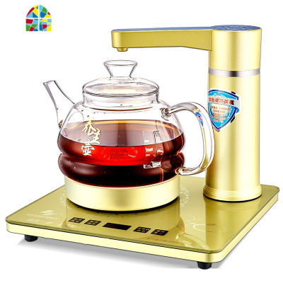 美能迪WA-109 自动上水电热烧水壶家用不锈钢煮水壶电水壶茶具 FENGHOU 金绿色款手动旋转