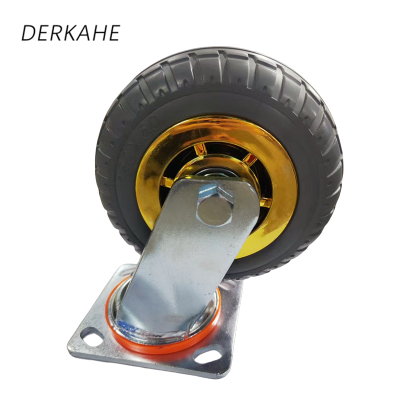 DERKAHE 重型手推车橡胶轮 φ200×50(8寸) 万向款 个