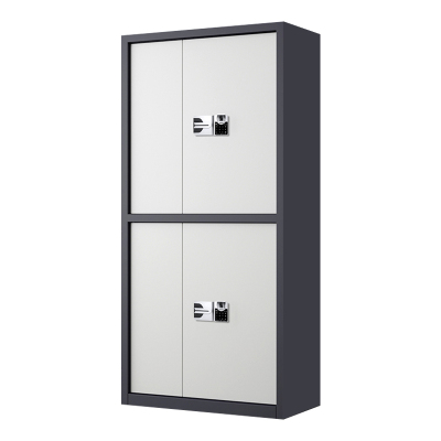 正斌指纹电子保密柜钢制密码文件柜档案柜矮柜保密资料柜办公柜通双节灰白色:国保指纹锁