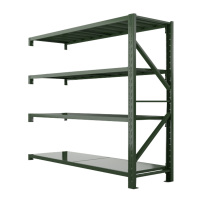风雷动消防铁锹镐农具摆放架安保装备器材存放架绿色盾牌货架1.5米货架重型-副架