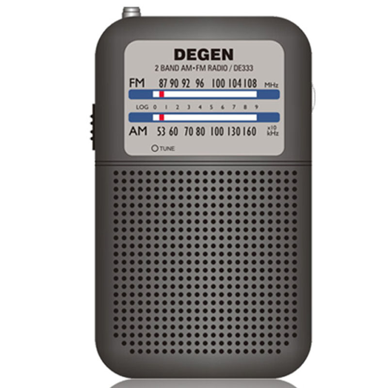 degen德劲de333双波段老年老式收音机fm调频广播迷你袖珍便携式收音机