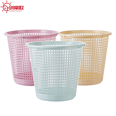 创常欧镂空垃圾桶 塑料 个