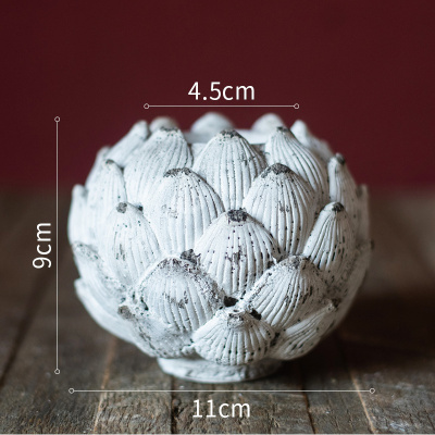 家柏饰(CORATED)莲花座烛台复古艺术桌面装饰摆件庭院花园酥油灯佛灯 莲花烛台(白色小)