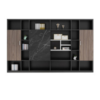 慧采云 办公家具北欧风文件柜办公柜木质书柜资料柜办公室背景板式柜子档案柜储物柜