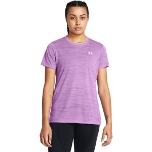 Under Armour透气速干女款短袖运动T恤 tech面料跑步健身训练衣 purple_(purple_/_white) XS