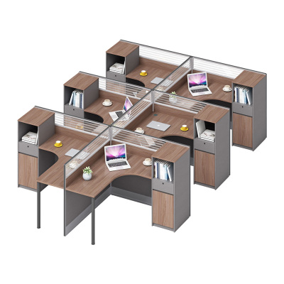 科朔 办公桌职员桌 员工桌 板式屏风桌 六人位 KS-06L3033