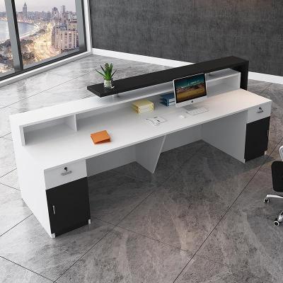 汐岩公司前台接待台板式前台大厅接待服装店柜台院迎宾台924