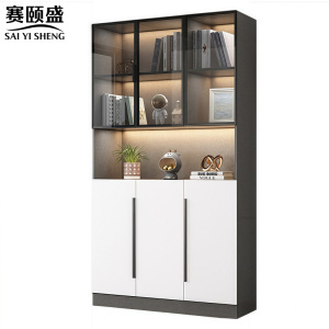 赛颐盛玻璃书柜90*32*200cm台