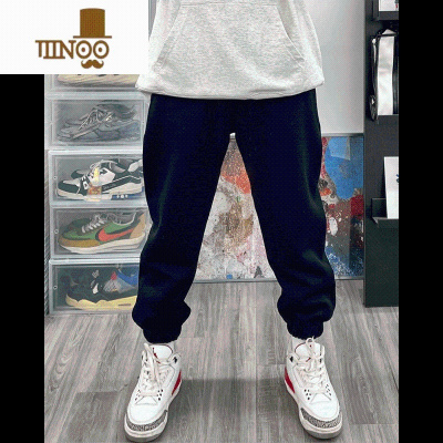 YANXU潮牌美式休闲抽绳宽松运动长裤男款潮流纯色高街百搭卫裤