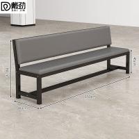 戴劲长条凳软包沙发换鞋凳等候靠背休息区长条椅子160*45*80cm单层