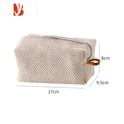 三维工匠日式简约纸巾套盒棉麻布艺餐厅客厅抽纸盒文艺纸巾收纳袋创意家用 质感纹理麻--升级提手款