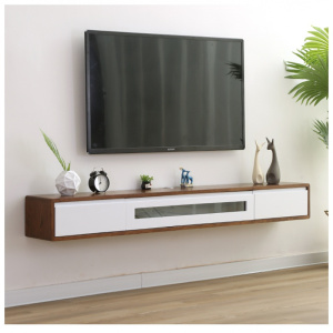 森美人壁挂电视柜北欧小户型实木白橡木墙壁柜客厅置物架收纳挂墙吊柜