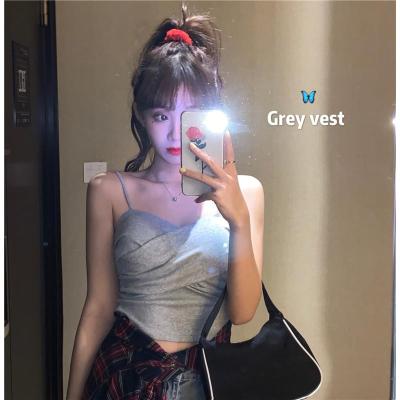 苏芈2021年时尚百搭小吊带背心女内搭设计感小众外穿春夏季潮短款上衣