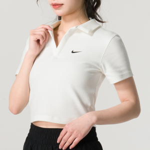 NIKE耐克女装新款运动POLO衫跑步健身训练短袖休闲翻领T恤FQ1575-100 ZP