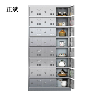 正斌201不锈钢食堂带锁餐具柜24门碗柜钥匙锁1800*900*350