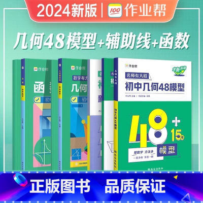 [数学王炸套装]几何48模型+几何辅助线+函数 初中通用 [正版]2024初中几何48模型数学题解中考辅助线函数中考热搜