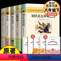[配套5册]八年级下册必读 [正版]经典常谈朱自清和钢铁是怎样炼成的必读原著八年级下册课外书8下初中阅读名著书籍人民教育
