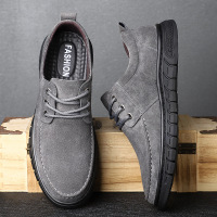 男鞋低帮轻便休闲鞋子夏季新款平底透气真皮板鞋