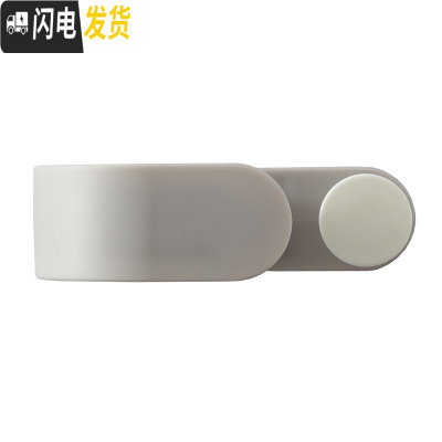 三维工匠浴室拖把架壁挂收纳免打孔拖布夹子挂钩粘钩放强力无痕卡扣贴 圆点挂钩款灰色1个装(第2件半价)