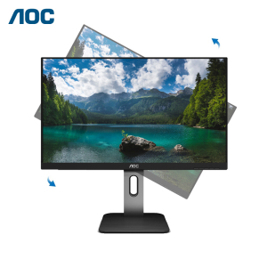 AOC 24P1U 23.8英寸 IPS屏 1.5mm微边框 广色域TUV 低蓝光旋转升降液晶商用显示器