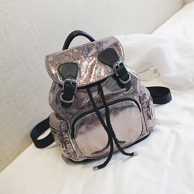 新款新款软皮双肩包包女新款欧美休闲书包ins背包迷你小双肩包潮SN9689-定制古铜色古铜色