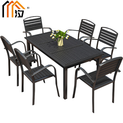 汐户外桌一桌六椅套