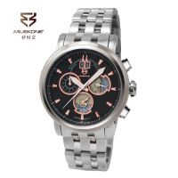 妙时空(MIUSKONE)商务精英系列 大表盘 大日历窗 瑞士机芯 闹铃功能男式手表 出差伴侣 MS31
