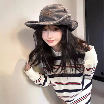 早秋长袖卫衣女新款秋季薄款宽松内搭打底衫条纹T恤圆领上衣