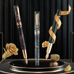 英雄(HERO)钢笔 赛璐璐10K金笔尖 时尚个性 礼盒装生日礼物男女练字笔H717