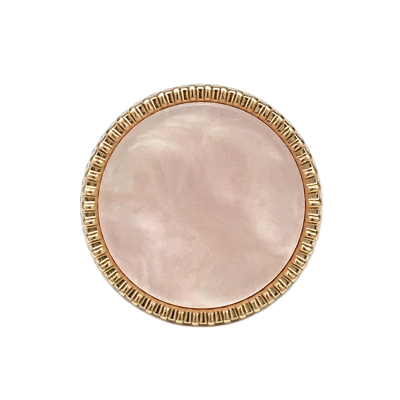 拉赛比亚 粉色金属钮扣