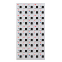 慧采云 手机存放柜50门电子设备对讲机管理柜亚克力窗手机保管箱存放箱手机寄存柜