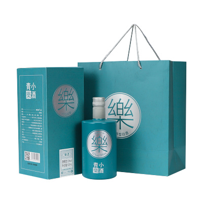 青小乐樂酒52度浓香型纯粮食酒白酒单瓶送礼盒装
