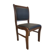 广亿隆实木办公椅皮质椅中式四脚会议椅子