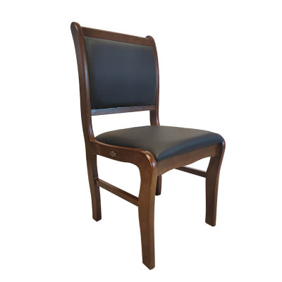 广亿隆实木办公椅皮质椅中式四脚会议椅子